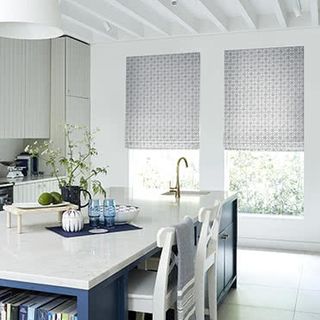 Roman Blind Shibori Smoke
