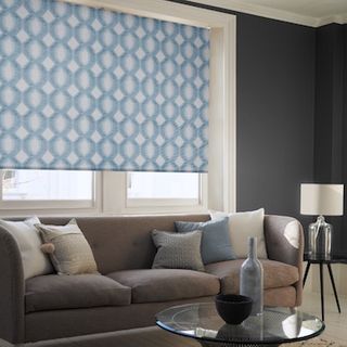 Brindle denim drift roller blind
