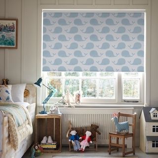 Walesby blue roller blind