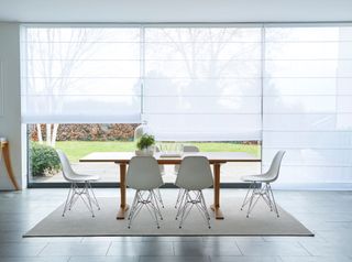 Crystal Ice Voile blind in dining room