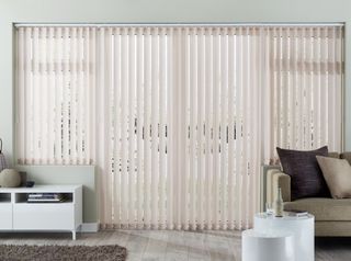 Pattie Natural Vertical blind in living room