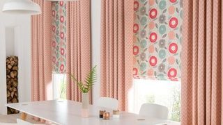 Roman Blind_Freyja Coral_Roomset