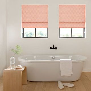 Roman Blind_Horizon Salmon_Roomset