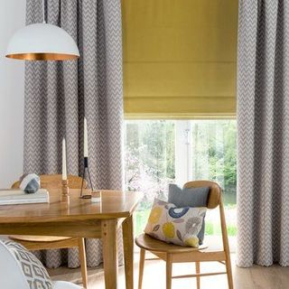 Roman Blind_Tetbury Mustard_Roomset