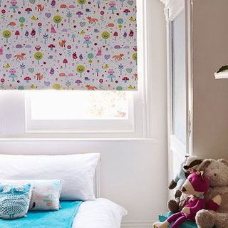 Roller Blind_Woodland Pink_Childrens Room