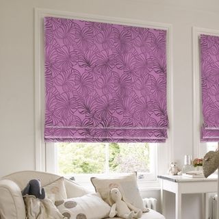 Roman Blind_Broadleigh Aubergine_Roomset