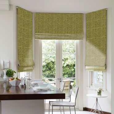Roman Blind_Roche Olive_Roomset