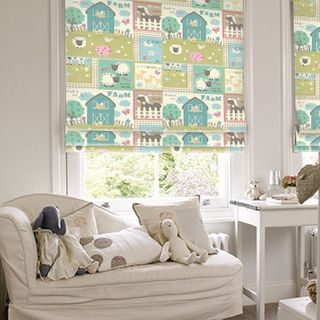 Roman Blind_Farm Animals Pastel_Roomset