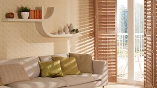 Richmond Tracked Brown Shutters