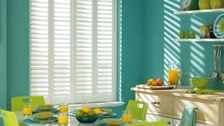 Full Height White Henley Shutters