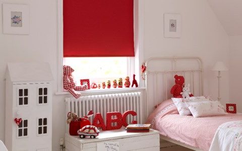 red blackout roller blinds