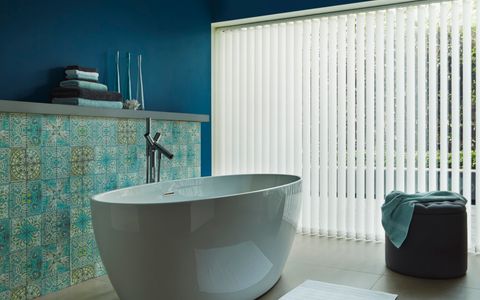 Bathroom vertical blinds