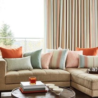 Beige Curtains in the living room - Mishma Dawn