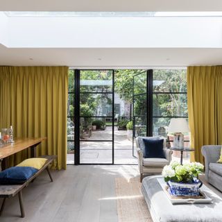 George Clarke_Tetbury Mustard_curtains