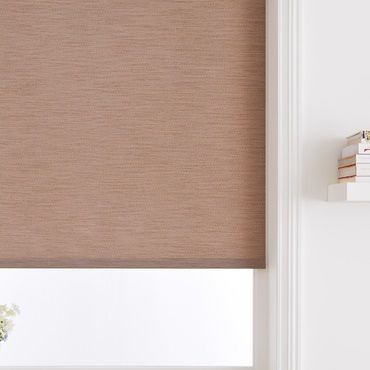 light brown roller blind close up