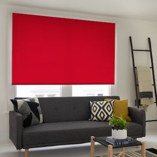 Cordova raspberry roller blind