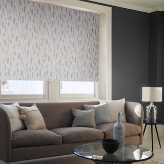 Painterly duck egg roller blind