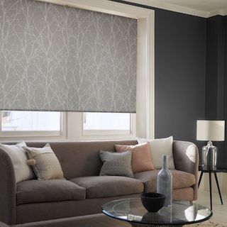 Twigs grey roller blind