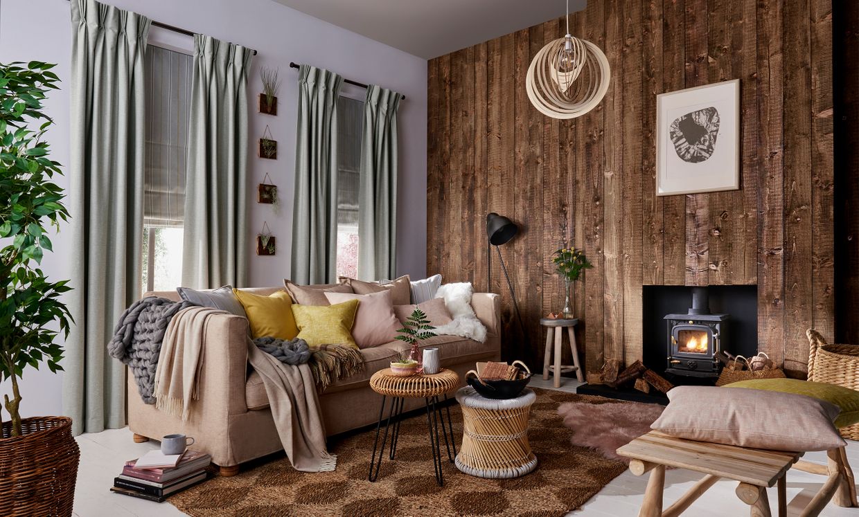 Lindora Silver curtains in living room