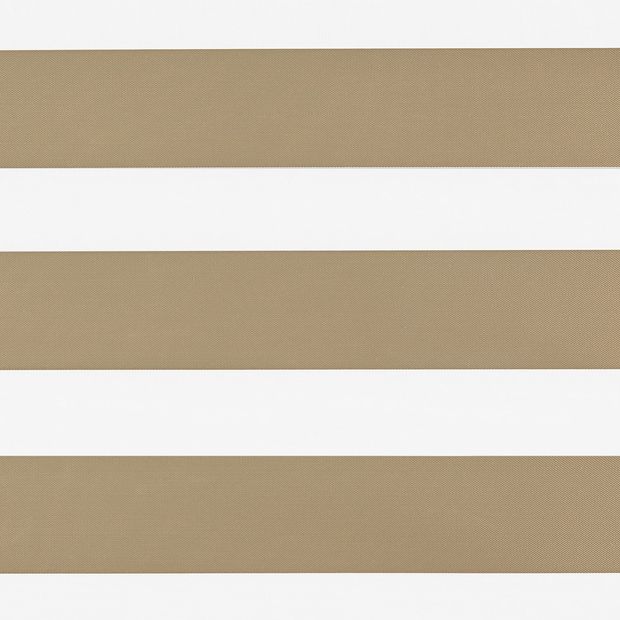 Dusk Beige dimout swatch is simple opaque beige horizontal rows, open with empty gaps inbetween