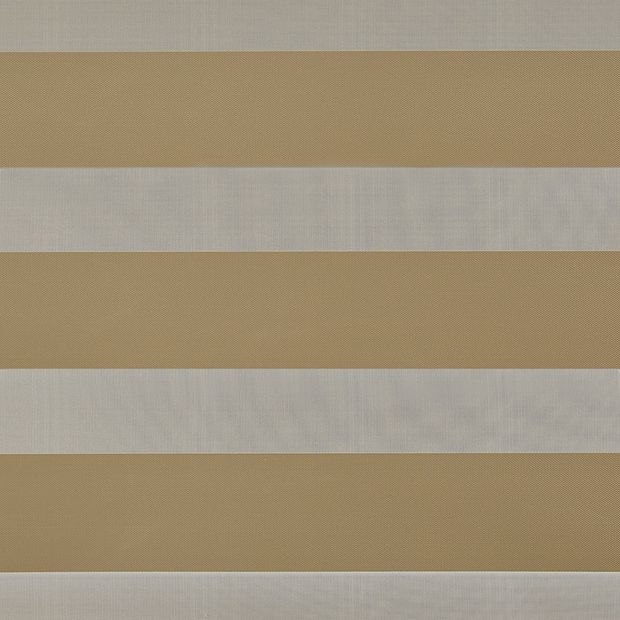 Dusk Beige dimout swatch is simple opaque beige horizontal rows, alternating between sheer stripes