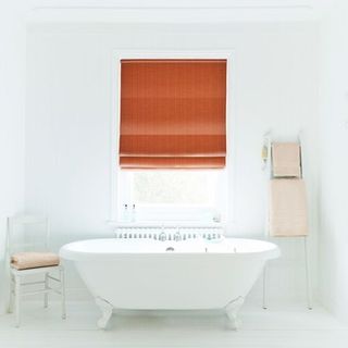Roman Blind_Clarence Terracotta_Roomset