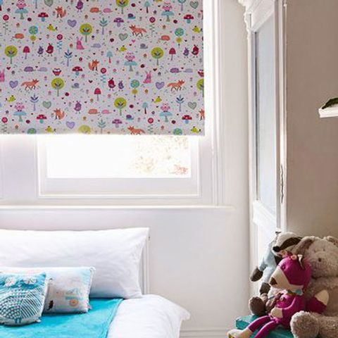 Roller Blind_Woodland Pink_Childrens Room