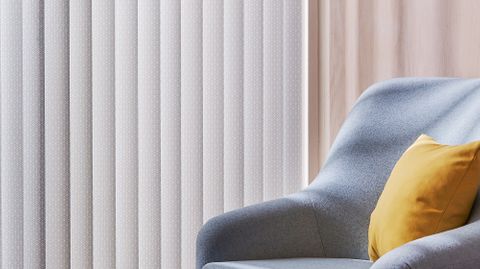 Vertical blind in a lounge window