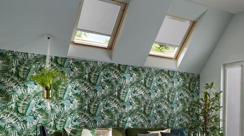 Acacia silver roller skylight blind