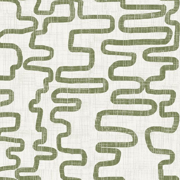 Flat swatch fabric of Wirl Kiwi Green