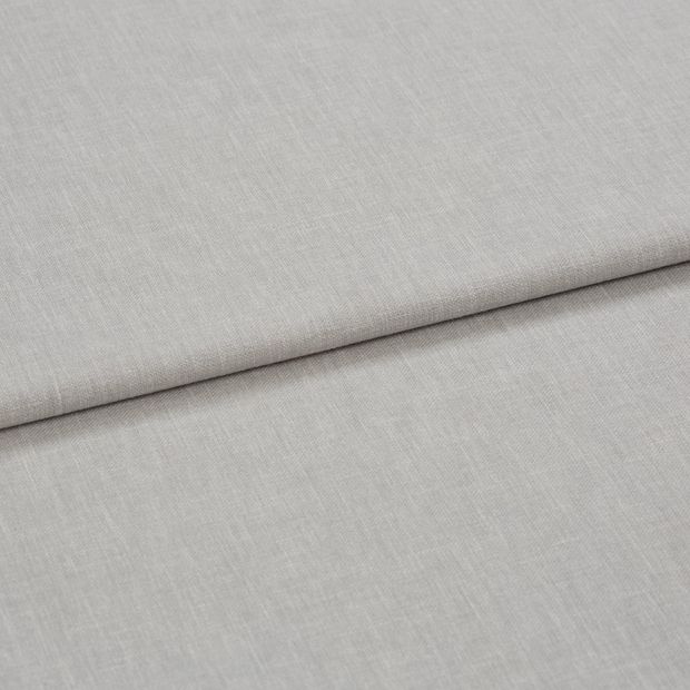 A folded piece of fabric with Harper Mallow Silver printed on it