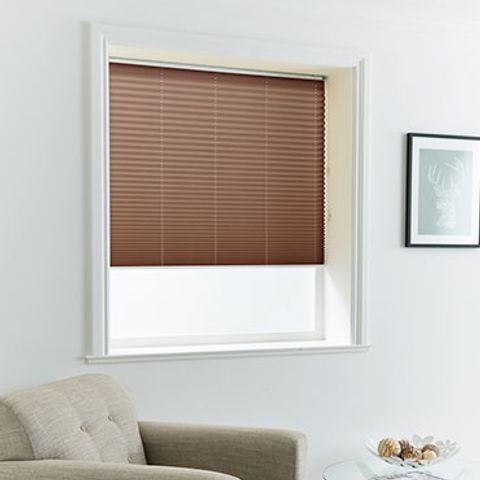Pleated Blind_Malbec Brown_Roomset