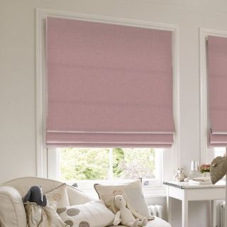 Roman Blind_Roche Blush_Roomset