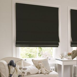 Roman Blind_Tetbury Black_Roomset