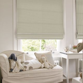 Roman Blind_Clarence Off White_Roomset