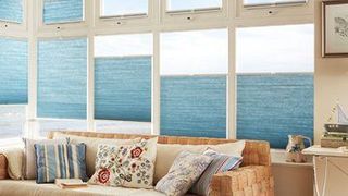 Crush Sky Pleated Conservatory Blind