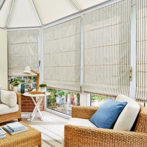 Downtown Blue Roman Conservatory Blind