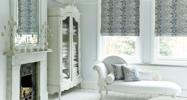 Bedroom Blind Ideas - Grey Roman Blind in the Bedroom
