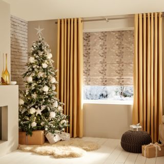 Bardot-Gold-Curtains-with-Stylish-Silver-Roman-blind