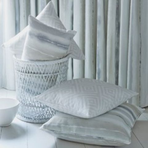 A Pile of Hillarys House Beautiful Origins Range Blue Cushions
