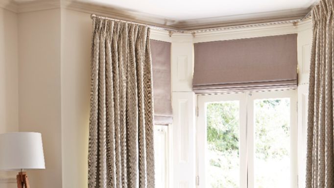 Bay Window Curtain Ideas Hillarys Roman And Curtains Bay Window