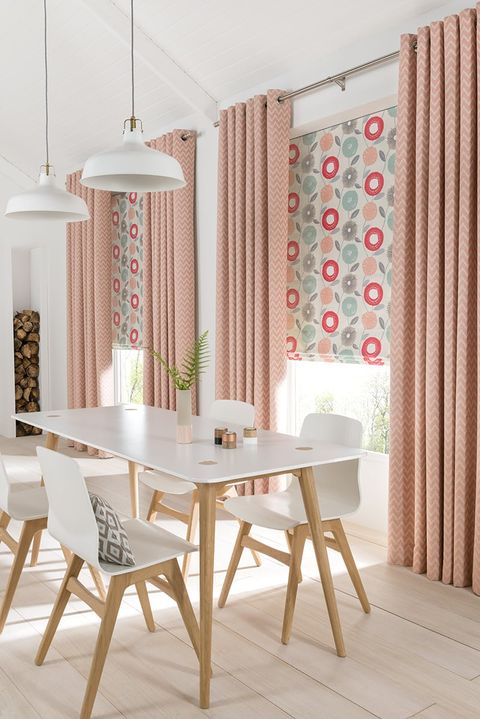 Pink Curtains Uk 50 Now On Fitted Hillarys Pink Curtains Dining Room Natur Horizon Salmon Curtain Freyja C