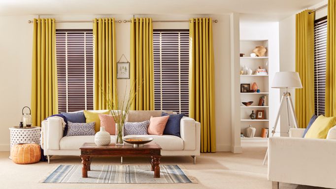 living room mustard curtains