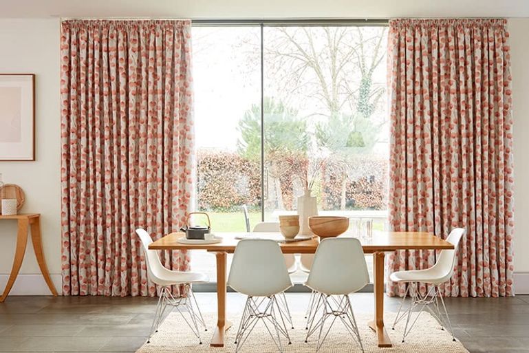 Pink Curtains Study Honesty Persimmon Pink Curtains Study Honesty Persimmon
