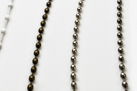 white black silver and grey chains for controlling position of blind