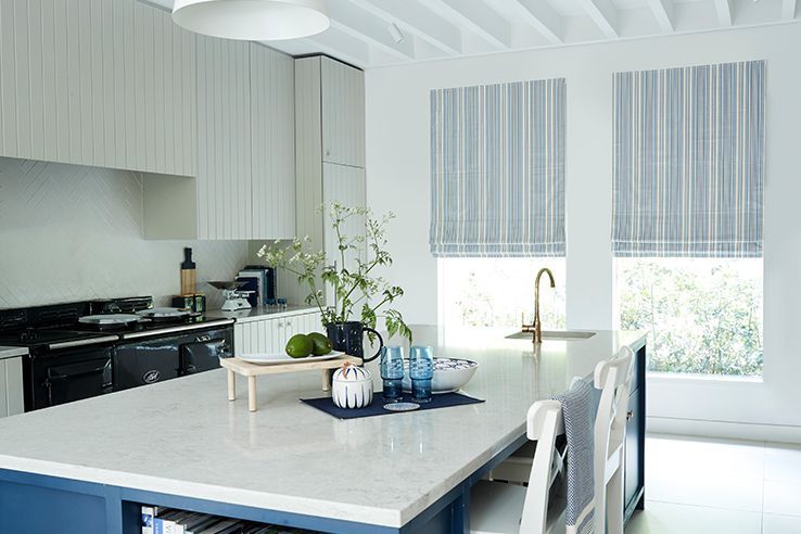 Kitchen Blinds Easy To Clean Waterproof Hillarys   Hatti Chambray 738w X 492h 