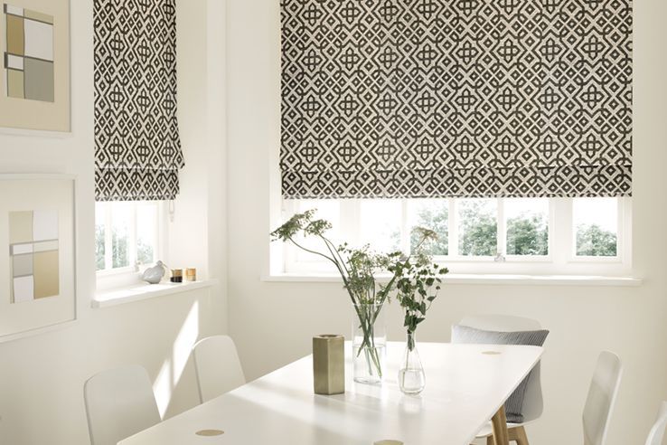 Black Roman Blinds MadetoMeasure in the UK Hillarys™