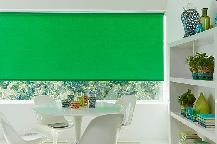Green Roller Blinds MadetoMeasure in the UK Hillarys™