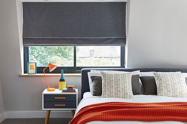 Grey Roman Blinds MadetoMeasure in the UK Hillarys™
