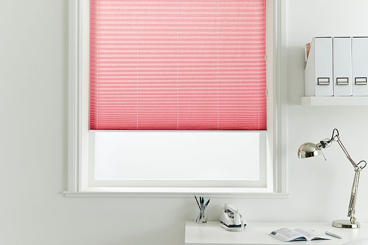Pink Pleated Blinds MadetoMeasure in the UK Hillarys™